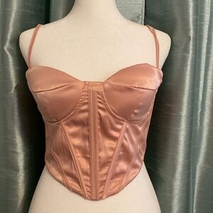 Rosegold shade corsetted top